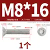 Tornillos de Acero Inoxidable 304 Cabeza Plana Avellanada con Cabeza Torx y Columna Tornillos Antirrobo M2 M2.5 M3 M4 M5 M6 M8 M10Mm
