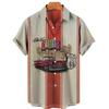 Moda 3D verão casual estação independente venda quente estampa camisa havaiana masculina férias praia transfronteiriço fábrica