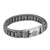Pulsera Artesanal para Hombre con Cuentas de Plata de la Fortuna y Mantra de Seis Palabras, Diseño Retro Personalizado Estilo Chino