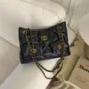 Bolso de Hombro Rombo Nuevo Estilo Primavera Temprana 2026, Bolso Cruzado de Aspecto Elegante, Bolso Casual de Cadena para el Brazo, Bolso Elegante para el Trabajo