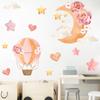 Nuevo FX-D173 - Pegatinas decorativas de pared para habitación infantil con diseño de luna, estrellas, nubes y globos aerostáticos.