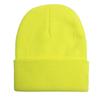 Chapéu de tricô de cor sólida outono e inverno sem pompom multicor comércio transfronteiriço chapéu para o frio de placa leve cor sólida chapéu de lã quente curinga atacado