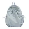 Mochila de Color Sólido Fresca Estilo Coreano Diseño de Nicho para Mujer Gran Capacidad Estilo Universitario Estudiante Bolsa Escolar Mochila Casual