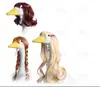Pelucas para mascotas transfronterizas, pelucas de ganso, pelucas de ganso para porche, sombreros grandes de cabeza de ganso, disfraz divertido con pelo largo trenzado