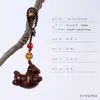 Cadena para Teléfono Móvil con Borla Colgante Caballo del Zodiaco de Madera de Durazno Sándalo Verde Llavero para Hacerse Rico Rápido Encanto de Bolsa de Buena Suerte Año del Caballo