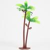 Enfeites de decoração de bolo planta coqueiro árvore pequena cena acessórios de decoração de bolo modelo de coqueiro simulação de plástico