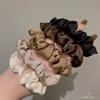 Estilo coreano Básico Cetim Grande Intestinal Loop Cabeça Corda Cor Terra Estilo Francês Elegante Rabo de Cavalo Feminino Bola Loop de Cabelo para Mulheres