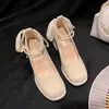 Zapatos Mary Jane de plataforma estilo francés, impermeables, para mujeres petite, nuevos zapatos de novia, zapatos de boda, tacones para damas de honor, adecuados para primavera y otoño