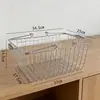 Cesta de metal tipo Ins para la compra, cesta de hierro forjado, cesta de almacenamiento, cesta portátil, organizador de escritorio, cesta de almacenamiento para artículos varios