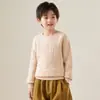 Nuevo Suéter de Lana para Niños Otoño e Invierno Cuello Redondo Cuello Alto Suéter de Cuello Alto para Niños y Niñas Suéter Engrosado