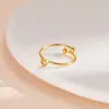 Anillo de Lujo Ligero Transfronterizo Incrustado de Diamantes, Anillo Abierto de Acero de Titanio, Joyería Moderna y Sencilla, Joyería de Diseño de Nicho de Alta Gama
