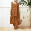 Traje de moda primavera-verano 2024 para mujer, ropa deportiva informal sin mangas, top asimétrico, pantalones holgados de 2 piezas