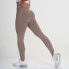 Calça Fitness Europeia e Americana Pequena em Forma de Lua Cintura Alta Levanta Bumbum Feminina Alta Elasticidade Secagem Rápida Justa Calça Esportiva Influenciadora da Internet Calça Yoga Pêssego