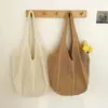 2026 Tejido de Lana Único Nuevo de Moda Diseño Hueco Gran Capacidad Casual Bolso Tote de Hombro Único para Mujer