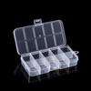 Caja de Almacenamiento de Plástico de Diez Compartimentos para Organizar Joyería, Cuentas Transparentes, Accesorios Electrónicos, Botones y Cuentas de Hilo