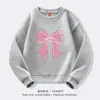 Lindo Lazo Rosa Ropa Dulce para Niña Primavera y Otoño Nuevo Suéter Infantil de Manga Larga Pulóver Ropa de Princesa