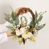 Guirlanda Decorativa de Parede Criativa Escandinava Pendentes de Porta Primavera e Verão Pêndulos de Rattan Arranjos de Flores Artificiais para Casamento Pêndulos de Flores Artificiais