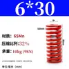 Padrão Japonês Vermelho 65Mn Mola para Moldes Padrão Japonês Retangular Compressão Forte Mola de Compressão de Fio Plano Tm Spring Swm Carga Média