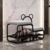 Armário de Sapatos para Entrada Estilo Nórdico com Banco Integrado, Design Simples e Luxuoso, Sapateira para Crianças, Banco para Trocar Sapatos