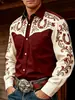 Estación Independiente Más Vendida Camisa de Manga Larga Retro de Lujo Ligero para Hombre Moda Transfronteriza Europea Americana Impresión Digital 3D Fábrica de Origen