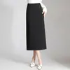 Falda de mujer simple y elegante de corte recto para otoño e invierno 2026, nueva falda lápiz elegante de cintura alta, corte ajustado, longitud media, para ir a la oficina