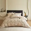 Sábana de cama de cuatro piezas con acolchado activo de cerámica de algodón y lijado ecológico, venta al por mayor de fábrica