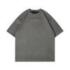 Ropa de hombre Jiayiku estilo americano vintage terciopelo piel de venado estampado estrella de cinco puntas bordado de espinas camiseta de manga corta primavera y verano Nuevo