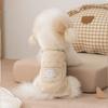 Vestido Suspensório de Bolso Simples Cão da Sorte Novo Outono e Inverno Vestido para Pets Gatos e Cães Pequenos a Médios