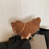Bolso de Cuernos Retro Francés de Gran Capacidad 2025 Otoño Nueva Moda Casual Simple Escarchado Hombro Cruzado para Mujer