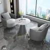 Conjunto Simples e Luxuoso de Sofá Individual e Mesa de Centro para Lazer, Recepção de Hotel, Escritório de Vendas, Mesa e Cadeiras de Reunião, Recepção de Salão de Beleza
