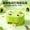 Brinquedo Divertido 3 em 1 Casa de Queijo para Gatos: Jogo de Bater no Toupeira, Varinha com Pena Giratória, Suprimentos para Pets