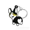 Animal Perro Gato Llavero de PVC Anillo de Llavero Cadena de Llaves Colgante Anillo de Llavero Llave de Coche