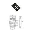 Huayi Mingtong Interruptor de Hebilla de Riel DIN35mm Hebilla de Sujeción Soporte de Montaje Aleación de Aluminio Base Negra y Blanca