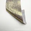 Tela satinada plisada con estampado de lámina dorada en toda la superficie, lavada para ser suave y brillante, arrugada para ropa deportiva de moda y vestuario escénico