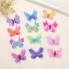 Asas de borboleta de tule tridimensional de camada dupla, acessórios de borboleta elegantes em estilo floresta, acessórios decorativos DIY, acessórios bonitos e elegantes.