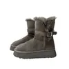 Primer Encuentro Ji Dos Usos Botas de Nieve Mujer 2026 Nuevo Invierno Suela Gruesa Más Terciopelo Engrosado Versátil Zapatos de Algodón Cálidos Nieve Algodón