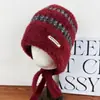 Gorro de Invierno para Mujer con Orejeras y Circunferencia de Cabeza Grande, Cálido y a Prueba de Frío de Felpa, Adelgazante de Rostro, Engrosado con Correas, Gorro Tradicional Lei Feng