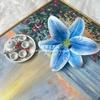 Nueva cabeza de flor de lirio 3D, flor artificial para decoración del hogar, flor DIY, accesorios de flores para zapatos, boda, cabeza de flor hecha a mano, venta al por mayor