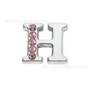 Acessórios para Joias DIY de Letras com Meio Furo Rosa 8mm com Acessórios de Suporte, Contas de Letras do Alfabeto Inglês 26