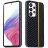 Capa protetora para Samsung A53, capa de couro com grão de fibra de carbono Kevlar, resistente a quedas, para A33