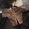 Ropa interior de encaje para mujer, tentación, apasionada, sexy, sin aberturas, de cintura baja, sencilla y ahuecada.