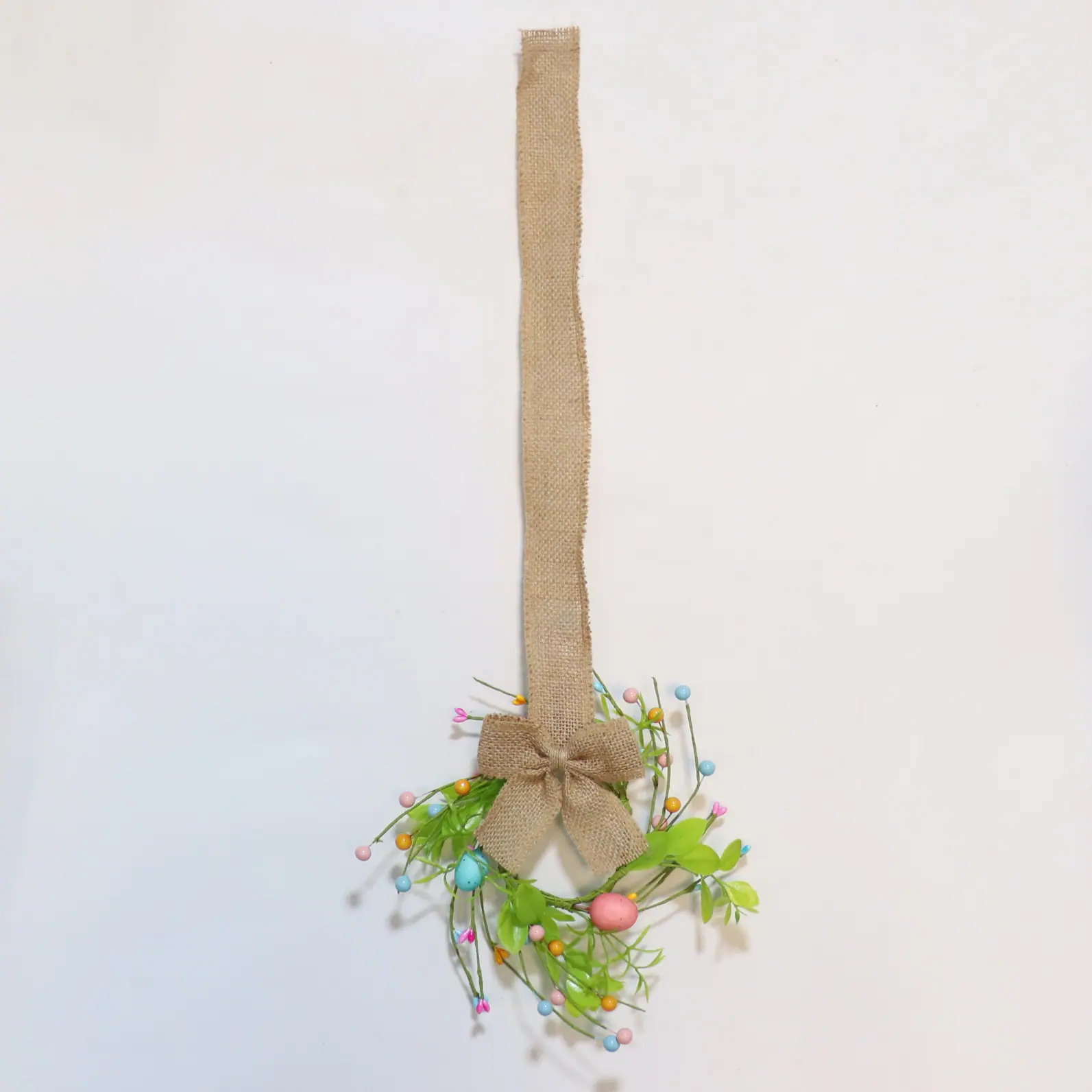 彩蛋小草绿叶亚麻蝴蝶结挂环1.JPG
