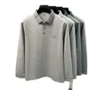 Nueva Camisa Polo Casual de Manga Larga Otoño 2026 para Papás, Ropa Clásica para Hombre con Cuello de Solapa, En Stock para Dropshipping