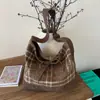 Bolso de Hombro a Cuadros para Mujer de Gran Capacidad Bolso de Lona Perezoso Bolso de Doble Cara para Viajero Mochila Escolar para Mujer