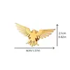 Venta Caliente Transfronteriza Acero Inoxidable Simple Águila Blanca Broche para Chaqueta de Traje de Hombre y Mujer Accesorios de Animal Águila Venta al por Mayor