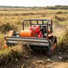 Colheitadeira Agrícola Capinadeira Totalmente Automática Cortador de Grama de Montanha Triturador de Grama Multifuncional Mower de Esteira com Controle Remoto