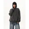 Sudadera cárdigan a rayas estilo americano para hombre, chaqueta deportiva con capucha de otoño de alta costura para parejas, marca de moda, chaqueta casual con un ambiente relajado