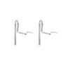 Pendientes Dormir Libres para Hombres y Mujeres Japoneses y Coreanos Simples Geniales Atractivos Modernos Estilo Diablo Estilo Frío Pendientes de Línea Geométrica en Forma de U