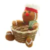 Pote de Doces de Natal Transfronteiriço Rattan Caixa de Presente Transparente para Idosos Boneco de Neve Alce Suprimentos de Natal Decoração Pequena para Crianças