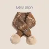 Bufanda Infantil, Bufanda de Cuello Gruesa de Punto Cálida de Invierno, Protector de Cuello Elegante para Bebés Niños y Niñas, Linda Bufanda Cruzada de Cuello con Bola de Pelo